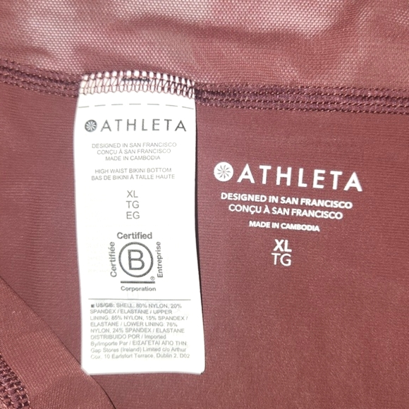 ATHLETA HERO BLOOM DECADENT CHOCOLATE BIKINI BOTTOM SIZE XL NEW WITH TAGS - Picture 8 of 9